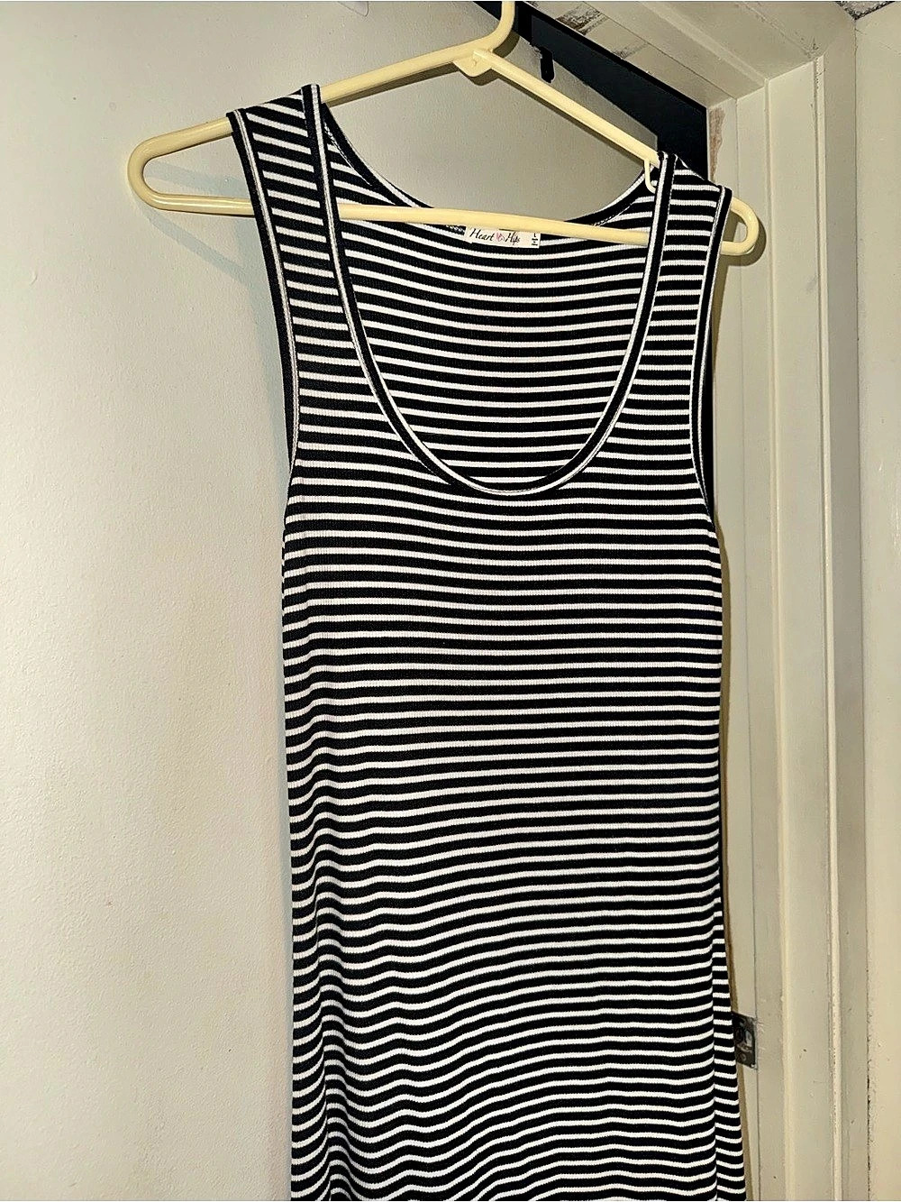 Striped Maxi Dress Black & White - Picture 3 of 3